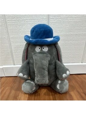 Kohl's Gray Plush Elephant with Black Tail Tuft
